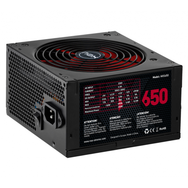 FONTE DE ALIMENTAÇÃO NOX NX650 650W ATX PRETA