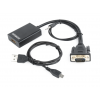GEMBIRD VGA MALE TO HDMI FEMALE ADAPTER CABLE 0.15M WITH 3.5MM AUDIO