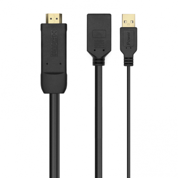 AISENS CONVERTITORE ATTIVO HDMI 2.0 A DISPLAYPORT V1.2 HDMI M-USB M-DP H NERO 10CM