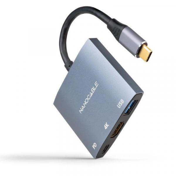 Cavo Nano Convertitore da USB-C a HDMI/USB3.0/PD 15 cm