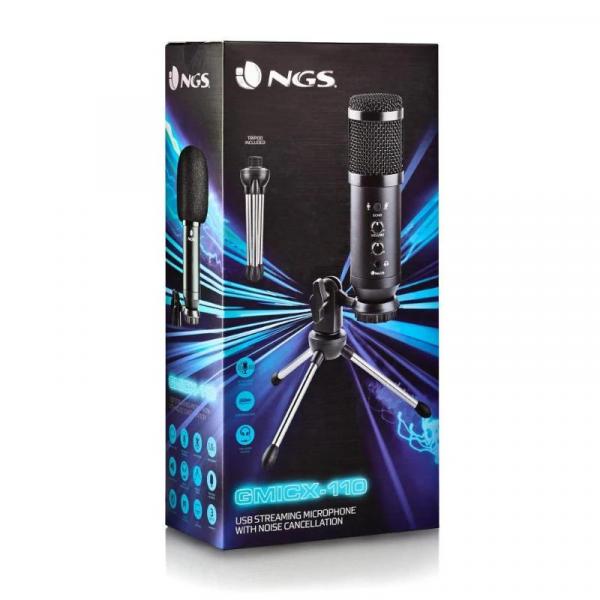 MICROPHONE UNIDIRECTIONNEL NGS AVEC TRÉPIED ET USB