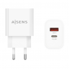 CHARGEUR AISENS 20W 1xUSB-C PD3.0 1xUSB-A QC3.0 BLANC