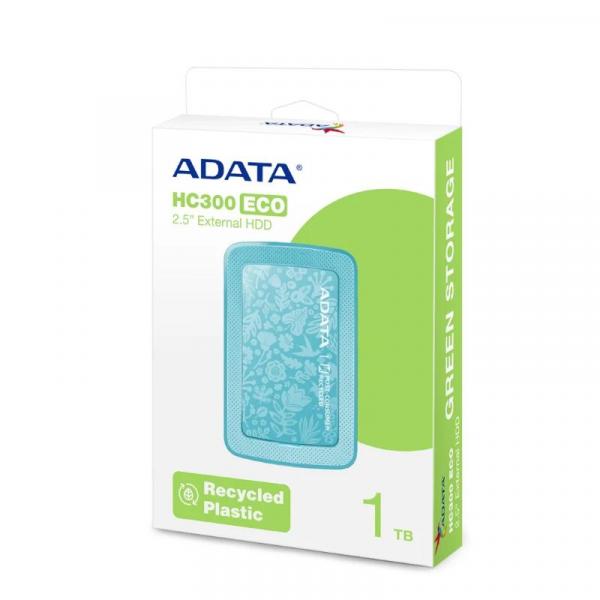 ADATA HC300 External HDD ECO 1TB USB 3.2 Green