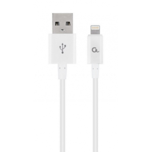 GEMBIRD 8-PIN CHARGING AND DATA CABLE, 1 M, WHITE
