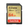 Scheda di memoria Sandisk Extreme Sdxv2 C10 Uhs-i U3 64Gb e 170mb/s