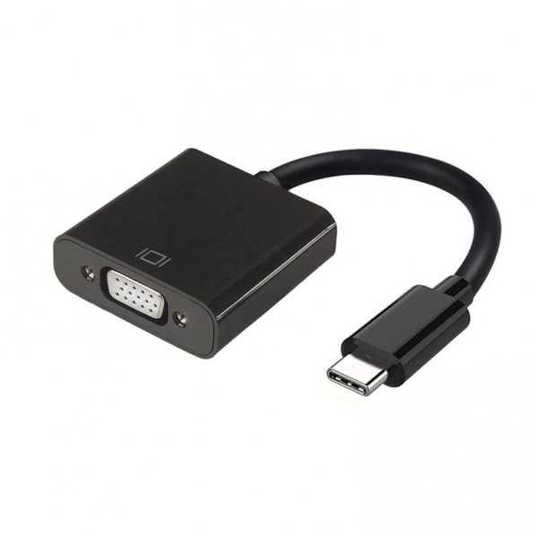 AISENS USB-C TO VGA CONVERTER USB-C M-HDB15 H BLACK 15CM