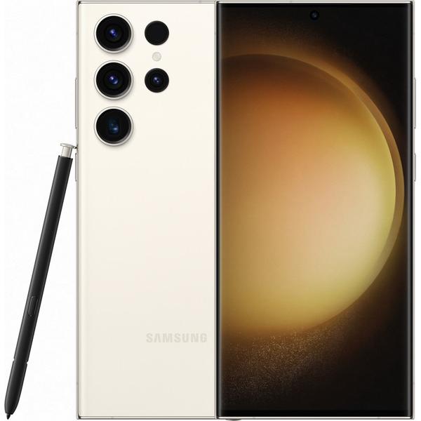 Samsung Galaxy S23 Ultra (S918B) Double 5G 256 Go 12 Go de RAM (Crème) Blanc