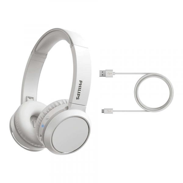 Auricular Philips Diadema Null Con Micro Blanco Tah4205