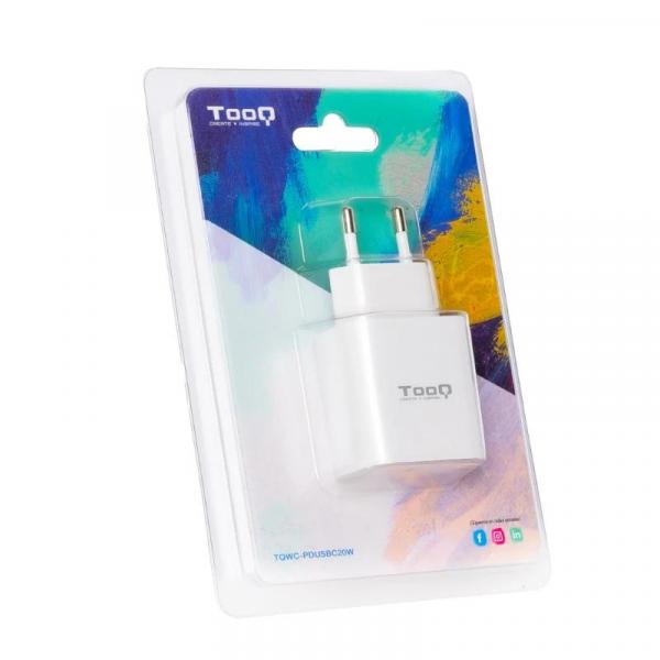 Chargeur mural Tooq USB-C PD3.0 20W blanc
