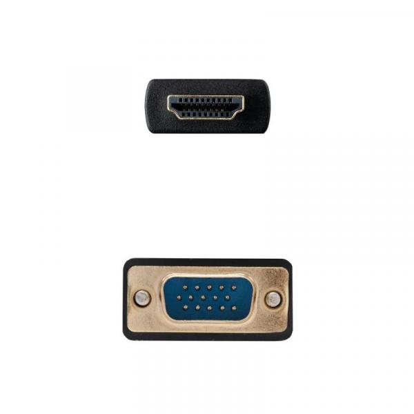 Nanokabel HDMI-zu-VGA-MM-Konverter, 1,8 m Schwarz