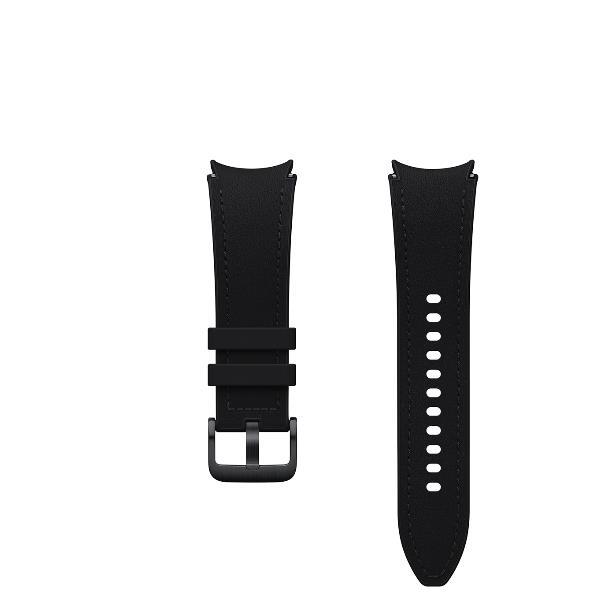 Bracelet de montre en cuir noir (m/l)