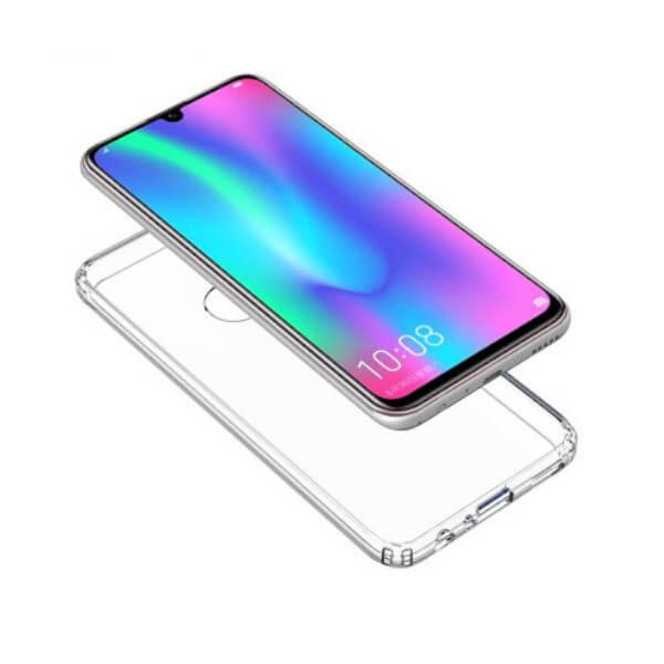 Capa híbrida (pára-choques + traseira) transparente para Huawei P Smart (2019)