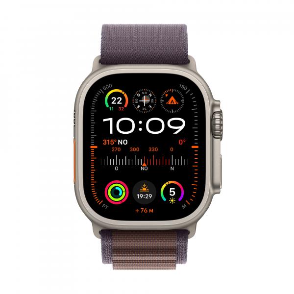 Apple watch ultra 2 mret3ty/a 49MM titanium with indigo alpine loop