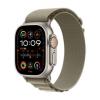 Apple watch ultra 2 mrey3ty/a boîtier en titane de 49 mm avec boucle alpine olive