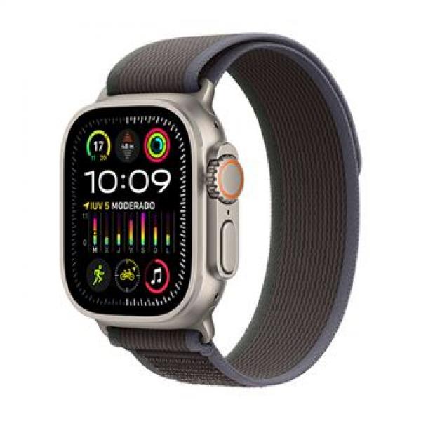 Apple watch ultra 2 mrf53ty/a 49MM titânio com loop de trilha azul E preto celular S/M