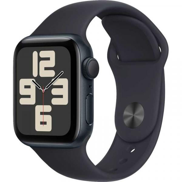 Montre connectée Apple Watch SE 40 mm 2022 Midnight Boîtier en aluminium noir Bracelet sport M/L EU