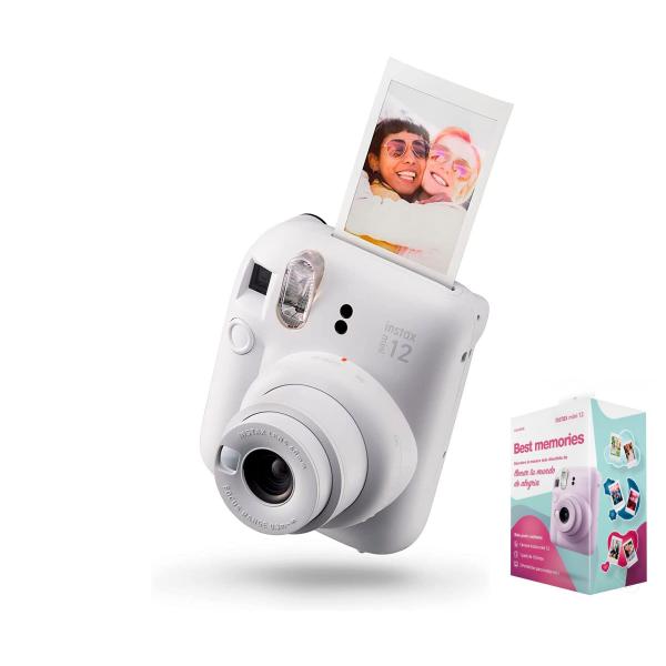 Kit Fujifilm Best Memories Instax Mini 12 Clay Branco / Câmera Instantânea