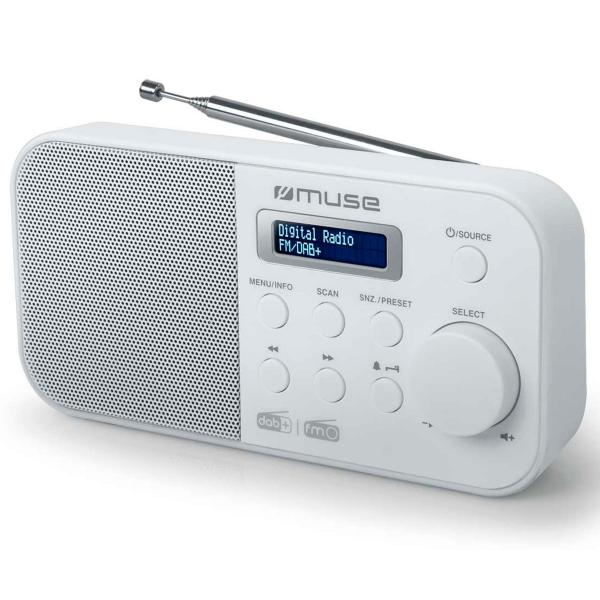 Muse M-109 Dbw White / Portable Alarm Clock Radio