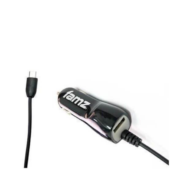 Chargeur de voiture micro-USB 1 200 mAh Noir