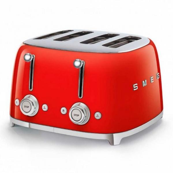 Smeg Toaster 4X4 50´style ROT tsf03rdeu