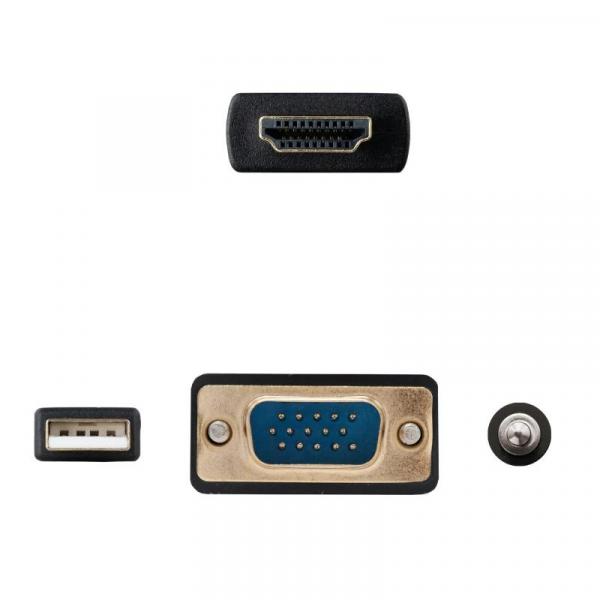 Convertisseur Nanocable HDMI vers VGA-Jack-UBS, 1,8 m