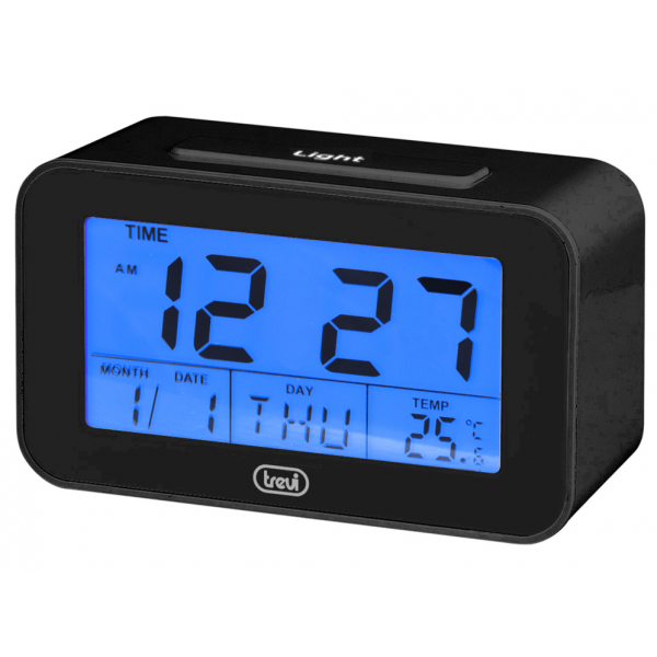 DIGITAL CLOCK WITH ALARM AND THERMOMETER TREVI SLD 3P50 BLACK