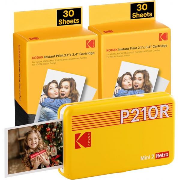 Kodak mini 2 ERA amarelo 2.1X3.4 + 60 folhas