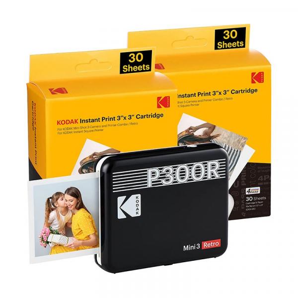Kodak Mini 3 ERA schwarz 3X3 + 60 Blatt