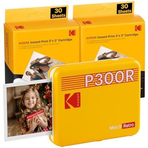 Kodak mini 3 ERA jaune 3X3 + 60feuilles