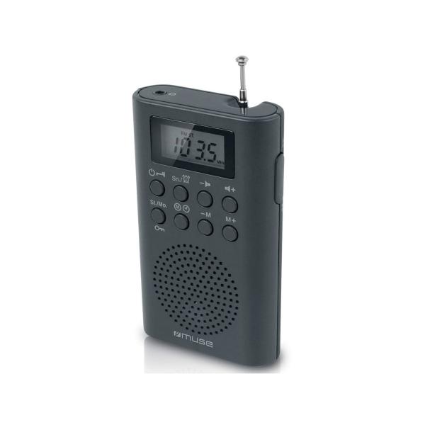 Muse M-03 R Preto / Rádio Despertador Portátil