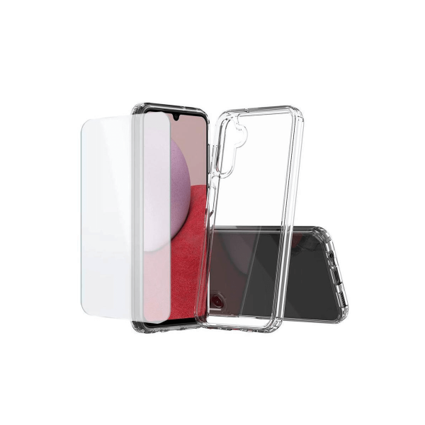 Protetor de vidro temperado + capa híbrida Samsung Galaxy A14 4G / A14 5G transparente