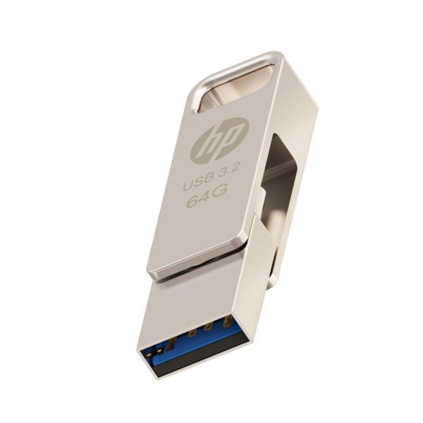 USB 3.2 HP 64GB X206C OTG TIPO-C METAL