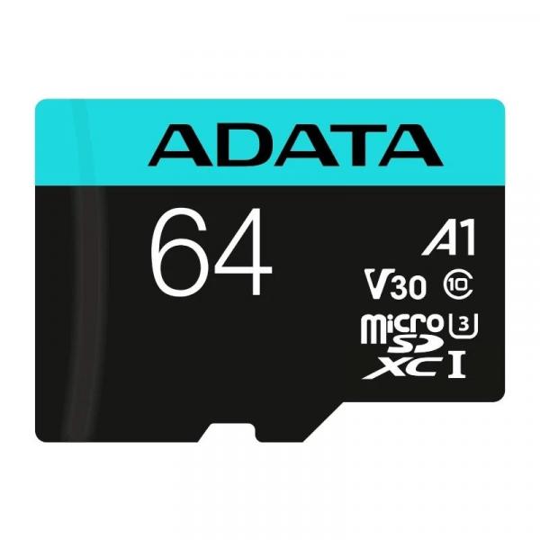 ADATA microSDXC/SDHC UHS-I U3 64 GB mit Adapt