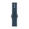 Apple Watch Series 9 GPS + Cellular 41 mm Aluminium-Sportarmband in Silber und Blau (Storm Blue) MRHW3 – Größe M/L