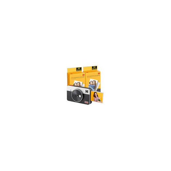Kodak Mini Shot 2 Retro C210RW tragbare kabellose Kamera UND Fotopaket 2,1 x 3,4 weiß
