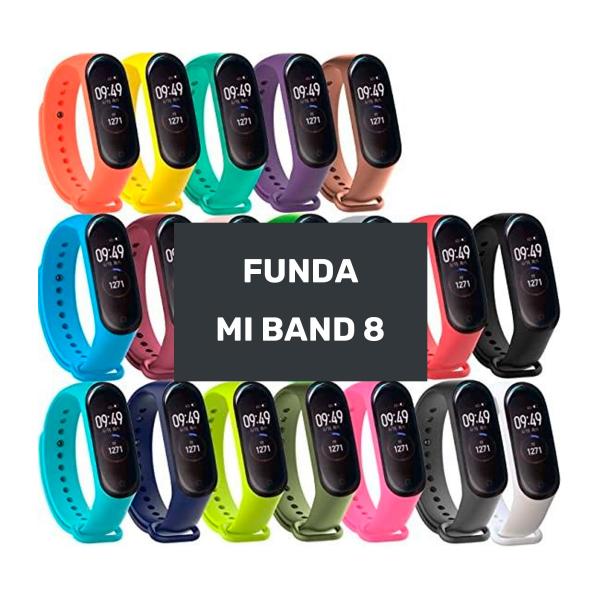 Pulseira de silicone preta Jc / Mi Band 8