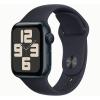 Apple Watch SE (2e génération) 2023 GPS 44 mm Bracelet sport en aluminium et noir (minuit) - Taille S/M