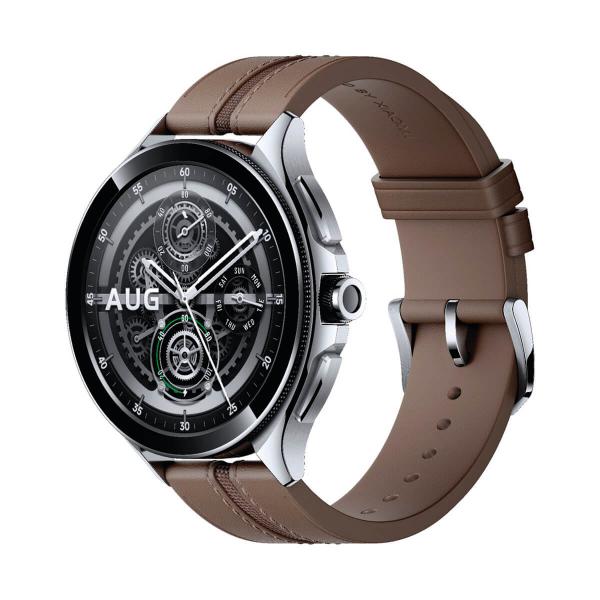 Xiaomi Watch 2 Pro Bluetooth Steel Silver with Brown Leather Strap