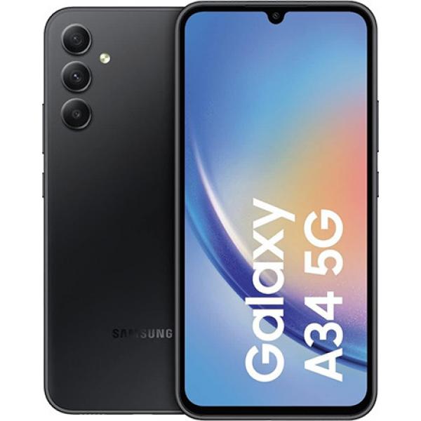 SAMSUNG Galaxy A34 5G (256GB, 8 GB de RAM) + Funda - Smartphone Android  Color Negro, Pantalla Super AMOLED de 6,6 Pulgadas, Batería de 5000 mAh.  Exclusivo  (Versión española) : : Electrónica