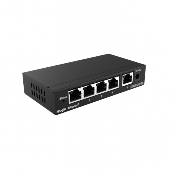 COMMUTATEUR RUIJIE REYEE RG-ES205GC COMMUTATEUR DE BUREAU 5 PORTS 10/100 MBPS