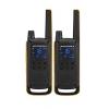 Motorola T82 Extreme Black Yellow Couple Walkie Talkies 10km Resistance Ipx4 Led Flashlight 16 Channels 121 Privacy Codes
