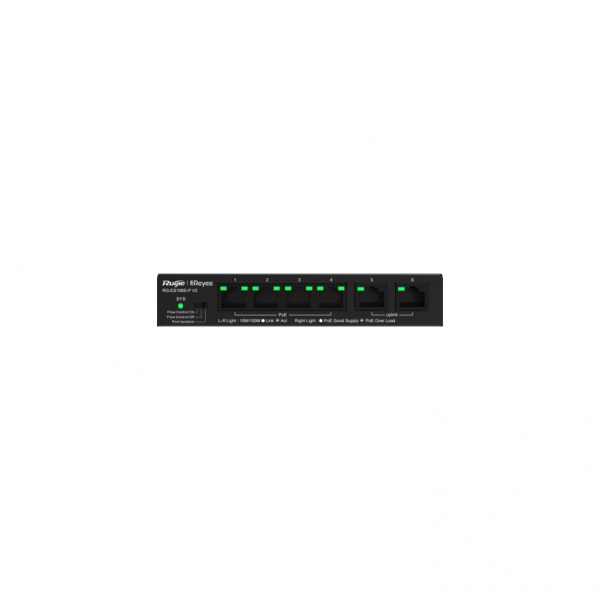 RUIJIE REYEE ETHERNET POE SWITCH 6 (4XPOE) PORTAS ETHERNET METAL