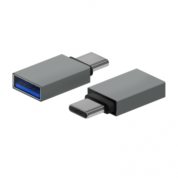 AISENS MINI ADAPTER ALUMINIUM USB 3.2 GEN1 3A USB-C/MA/H GRAU
