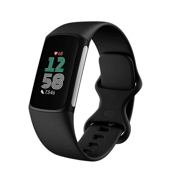 Fitbit Charge 6 nero (nero ossidiana) e corpo in alluminio nero