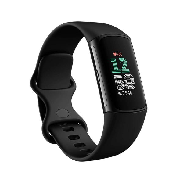 Fitbit Charge 6 nero (nero ossidiana) e corpo in alluminio nero