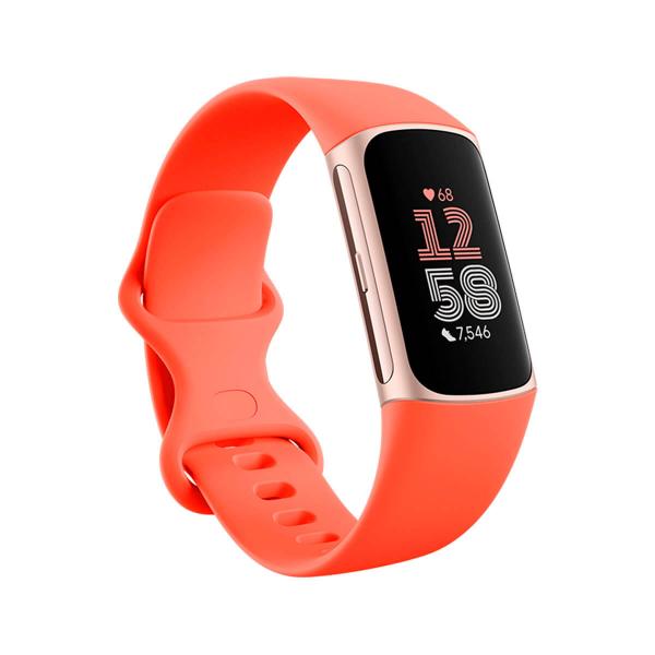Fitbit Charge 6 Coral (Coral) and Champagne Gold Aluminum Body