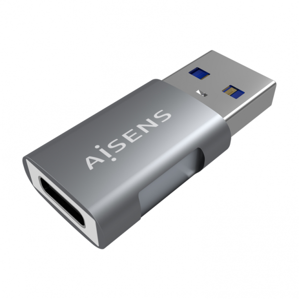 AISENS MINI ADAPTADOR USB 3.2 GEN2 10G 3A USB-C/HA/M CINZA