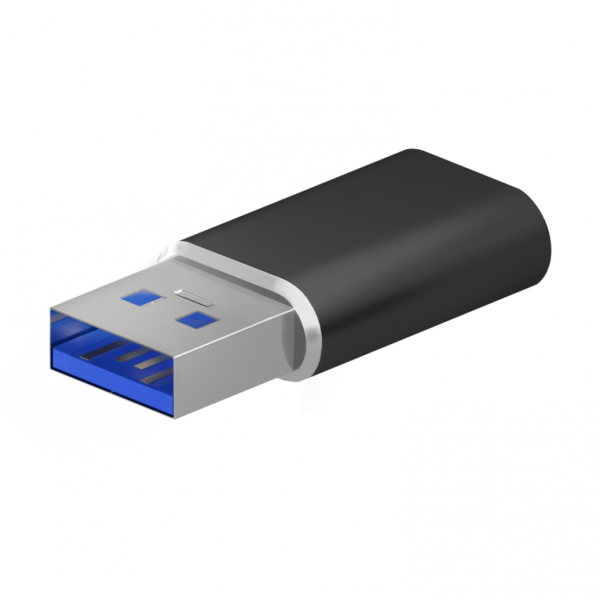AISENS MINI ADAPTADOR USB 3.2 GEN2 USB 2.0 3A USB-C/HA/M PRETO