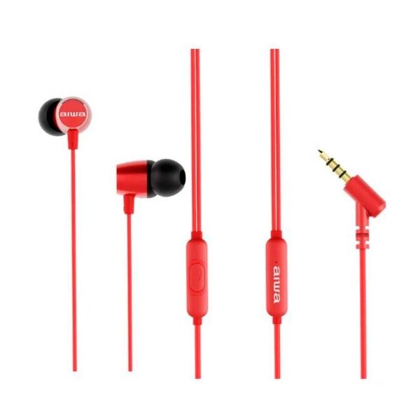 Aiwa Estm-30rd Red / Auriculares Inear Con Cable