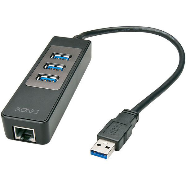 Hub USB 3.1 e adaptador Ethernet gigabit